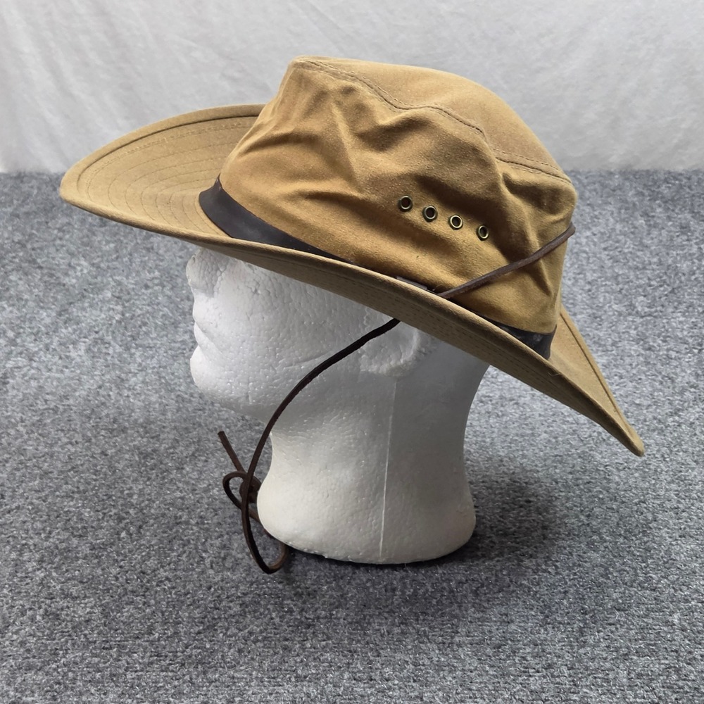 Vintage McAlister Custom Waxed Canvas Bush Hat Made in USA Outback 90s Boonie - Picture 2 of 9